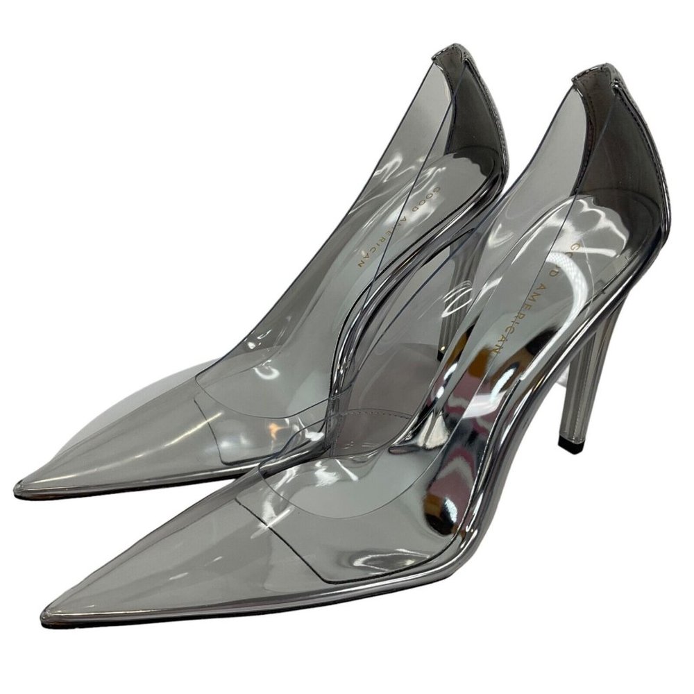 Good American Heels Womens Size 12 Clear Pump Cinder F*cking Rella $260 Nib - Picture 4 of 12